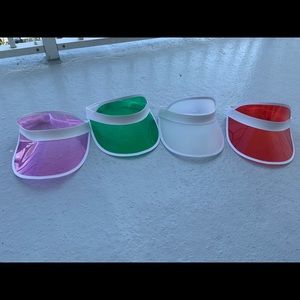 Colorful plastic visors